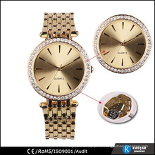 Reloj de oro de la manera del diamante para las mujeres